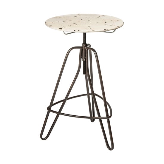 Read more about Artok round metal bar table in cream