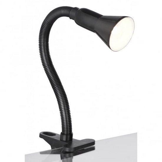 Read more about Desk partner single light black desk table lamp with flexi clip
