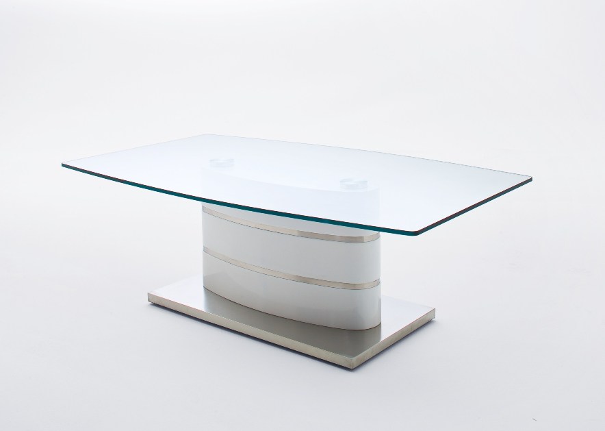 Kira Coffee Table High Gloss White With Wheels