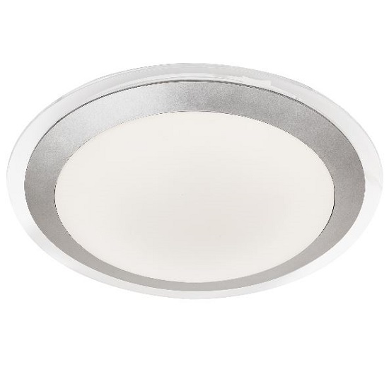Photo of Silver acrylic shade ceiling bathroom white led light