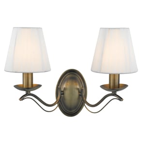 Read more about Andrettie antique brass 2 light wall lamp
