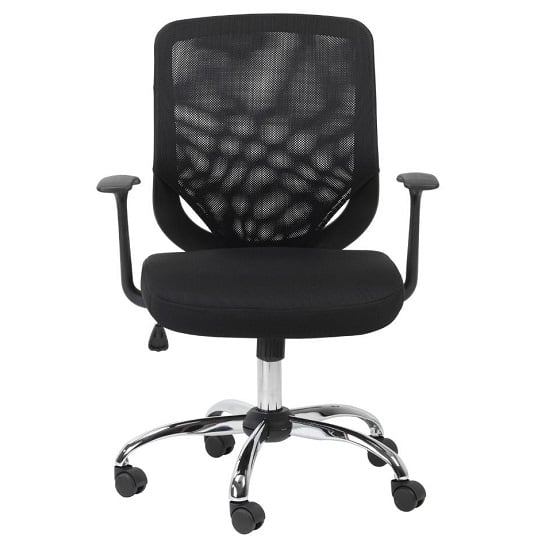 Photo of Atlanta home and office chair in black with fabric seat