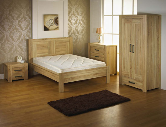 Liana Bedside Cabinet In Sonoma Oak With 2 Drawers