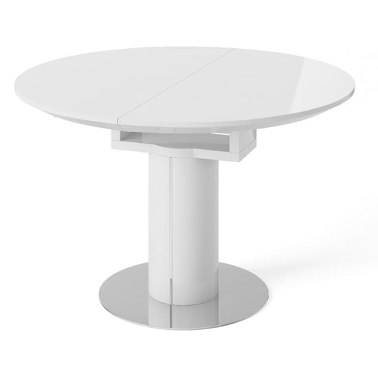 View Redruth extending dining table in white high gloss
