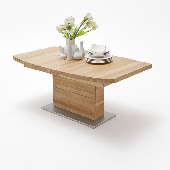 Read more about Corato extendable dining table boat shape in core beech