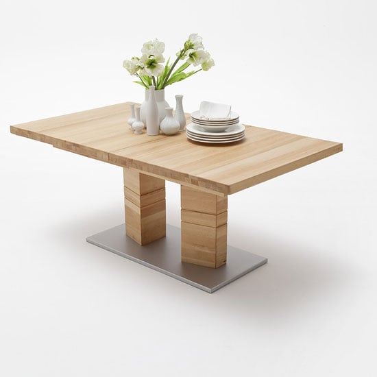 Product photograph of Cuneo Extendable Rectangular Dining Table Large In Core Beech from Furniture in Fashion