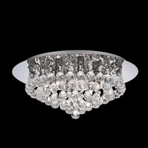 Photo of Hanna chrome flush crystal ball 6 light ceiling light
