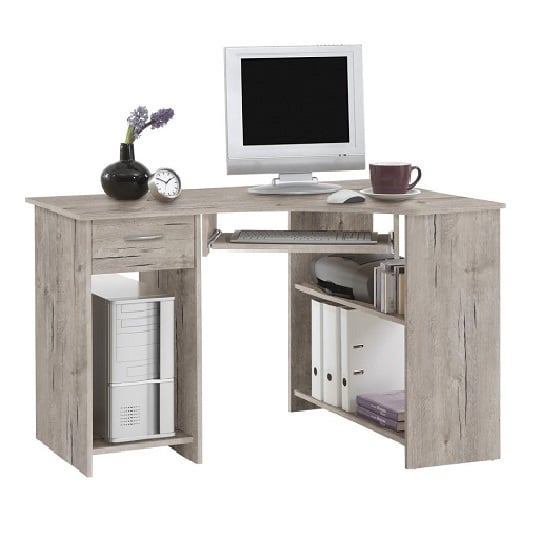 Read more about Felix home office wooden corner computer desk in sand oak