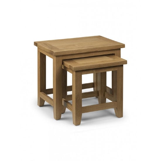 Product photograph of Rosales Wooden Nest Of Tables In Oak from Furniture in Fashion