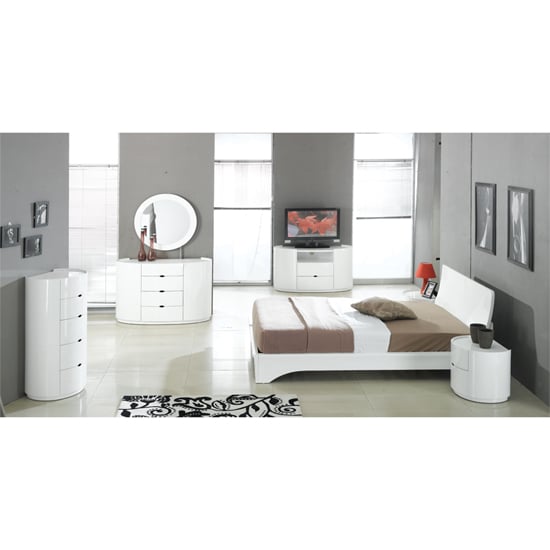 View Laura bedroom furniture sets in high gloss white
