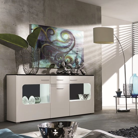 Photo of Foster sideboard in high gloss fronts and led lighting