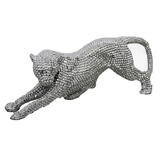 Product photograph of Electroplated Jewel Leopard Sculpture from Furniture in Fashion
