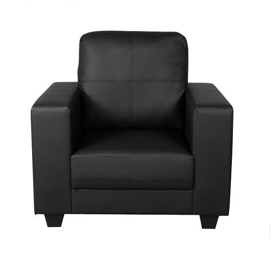 Read more about Queensland sofa chair in black pu leather