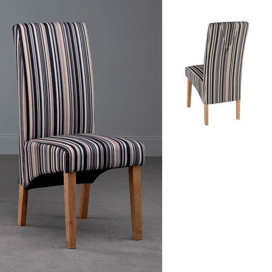Roma Stripe Fabric Dining Chair, ROM11 18569 Furniture in