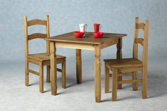 Read more about Revolution wooden dining table with 2 chairs