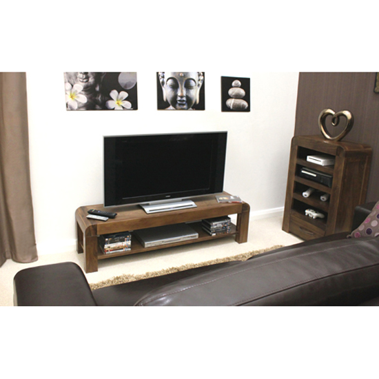 Product photograph of Shiva Walnut Low Tv Cabinet from Furniture in Fashion