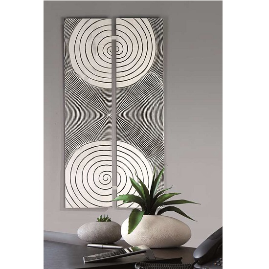 Sphere Wall Painting Rectangular In Antique Silver 27346