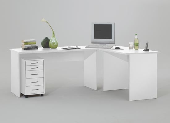 Read more about Till wooden corner computer desk in white