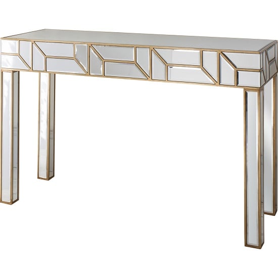 Dresden Mirrored Console Table Rectangular In Painted Gold | Furniture ...