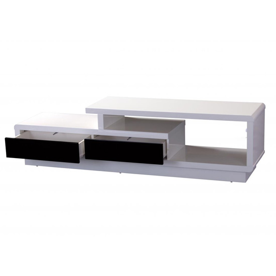Product photograph of Adoncia Wooden Tv Stand In White High Gloss from Furniture in Fashion
