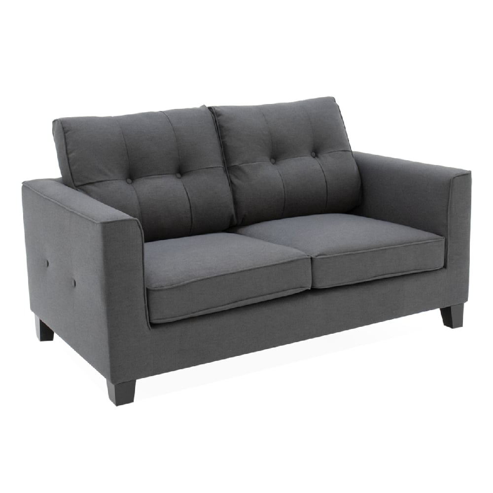 aberdeen fabric 2 seater sofa in charcoal