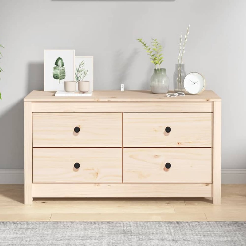 abilene wooden chest of 4 drawers in natural