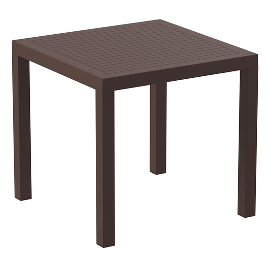Read more about Aboyne outdoor square 80cm dining table in brown