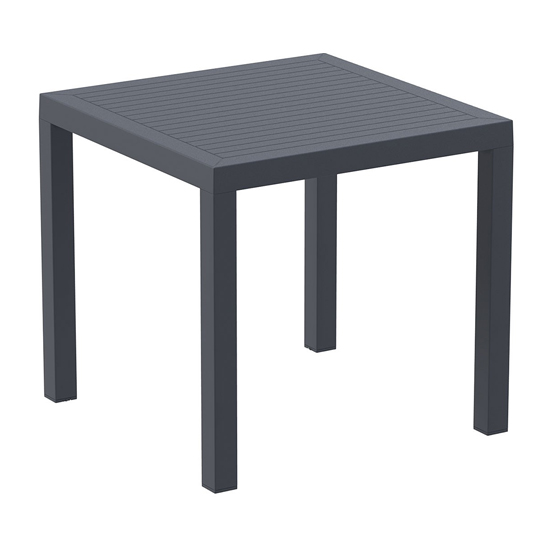 Read more about Aboyne outdoor square 80cm dining table in dark grey