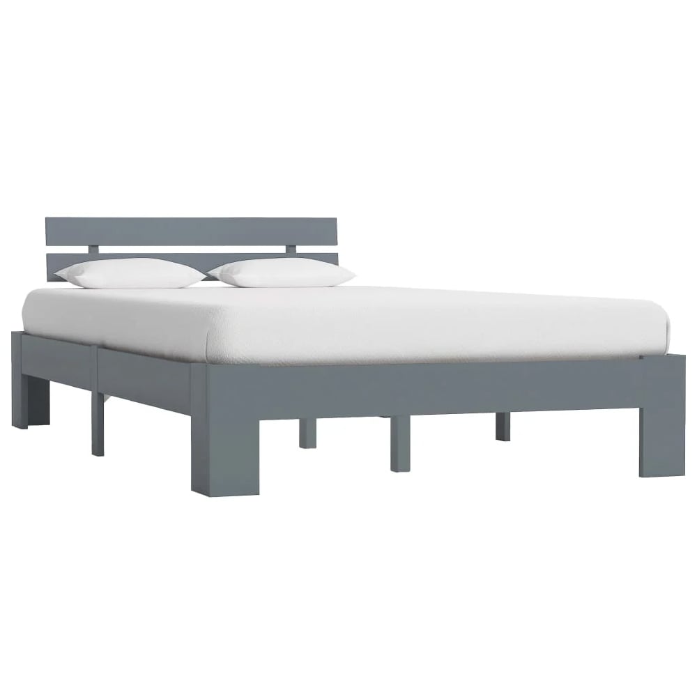 absecon wooden double bed in grey