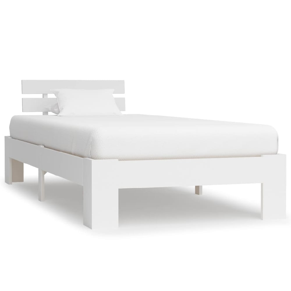 absecon wooden small single bed in white