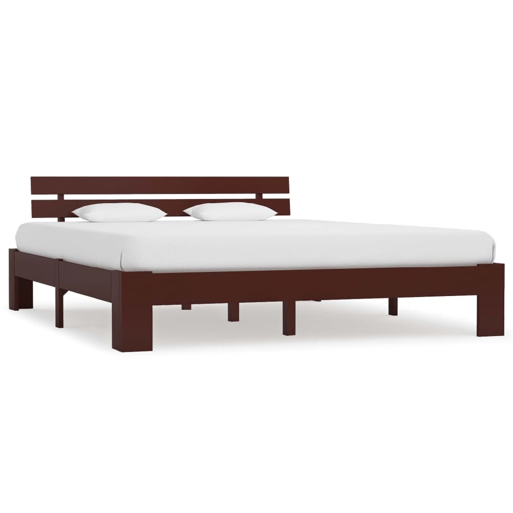 absecon wooden super king size bed in dark brown