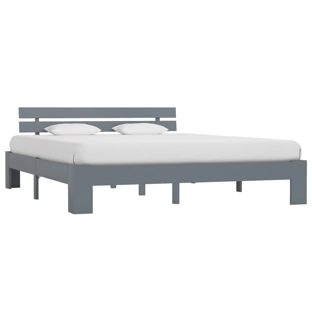 absecon wooden super king size bed in grey