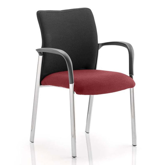 Product photograph of Academy Black Back Visitor Chair In Ginseng Chilli With Arms from Furniture in Fashion