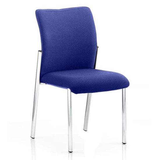 Product photograph of Academy Fabric Back Visitor Chair In Stevia Blue No Arms from Furniture in Fashion