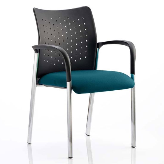 Academy Office Visitor Chair In Maringa Teal With Arms | Furniture in
