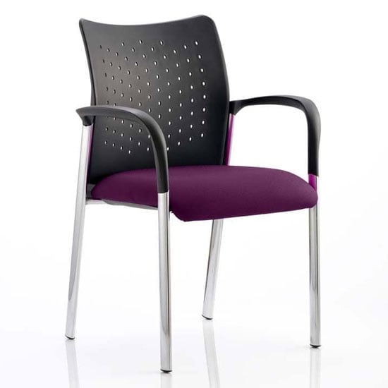 Read more about Academy office visitor chair in tansy purple with arms