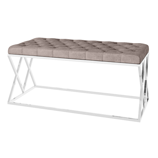 Allure mink velvet bench with silver asymmetric, Browse over 500+ stylish  products