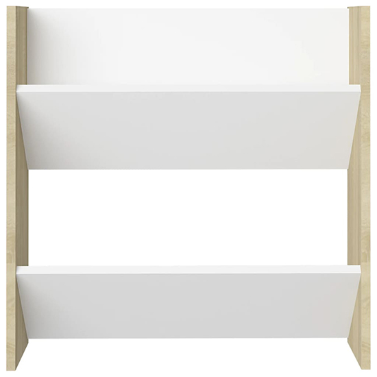 Adkins Wooden Wall Mounted Shoe Storage Rack In White