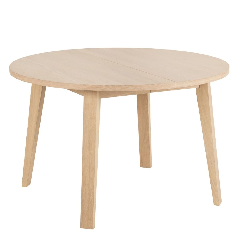 agnano wooden coffee table round in white oak