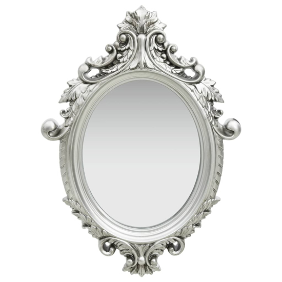 Product photograph of Airlia Castle Style Wall Mirror In Silver from Furniture in Fashion