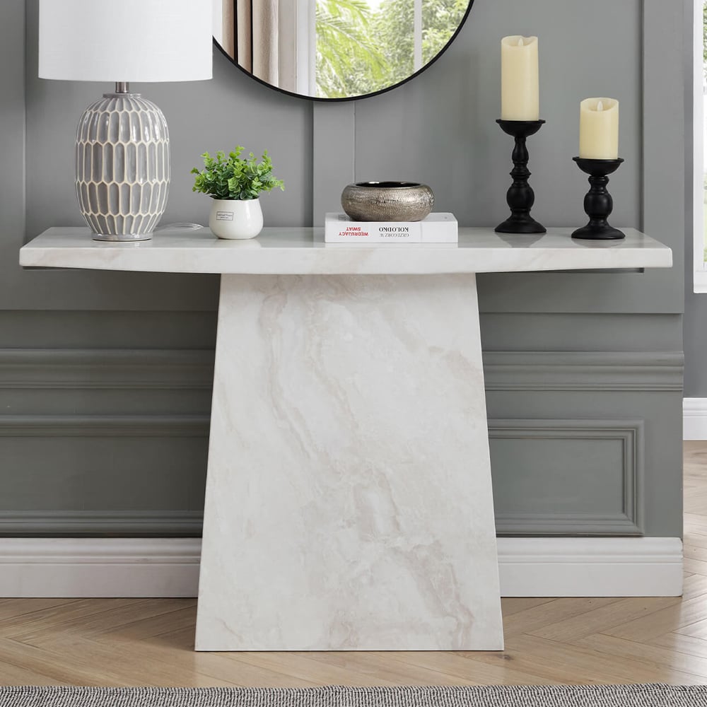 Read more about Airway marble console table in taupe