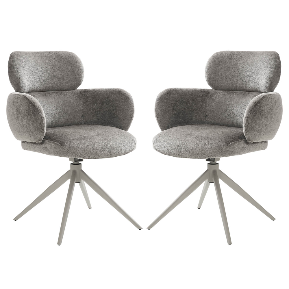 airway mocha fabric dining chairs in pair