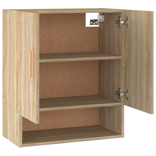 Aizza Wooden Wall Storage Cabinet With 2 Doors In Sonoma Oak ...