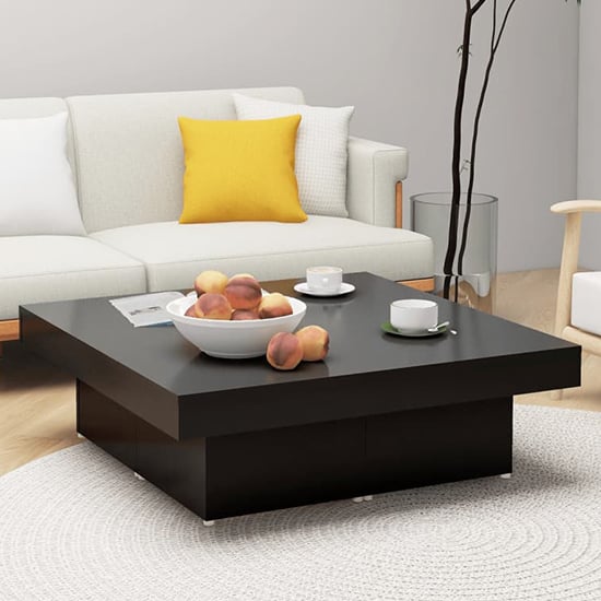 Akili Square Wooden Coffee Table In Black | Furniture in Fashion