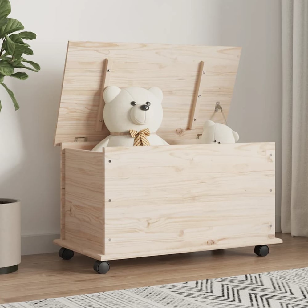 Product photograph of Akron Wooden Blanket Box In Natural from Furniture in Fashion