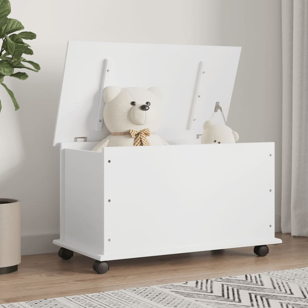 Product photograph of Akron Wooden Blanket Box In White from Furniture in Fashion