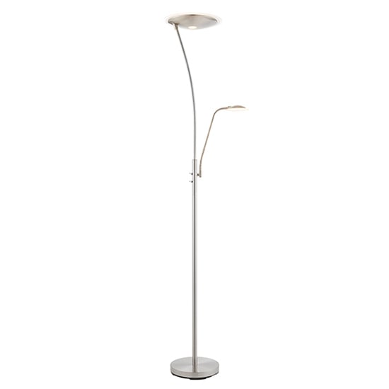 Photo of Alassio mother and child task floor lamp in satin chrome
