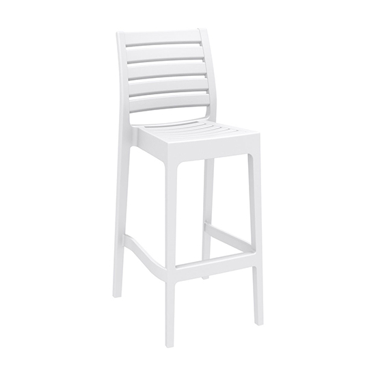 Product photograph of Albany Polypropylene And Glass Fiber Bar Chair In White from Furniture in Fashion