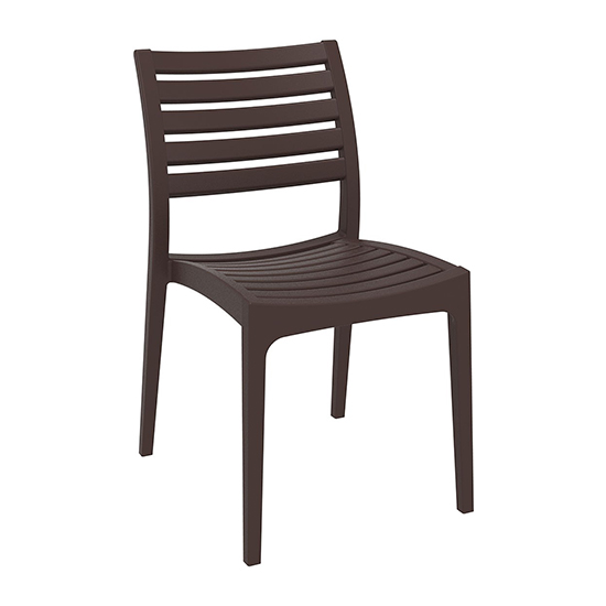 Product photograph of Albany Polypropylene And Glass Fiber Dining Chair In Brown from Furniture in Fashion
