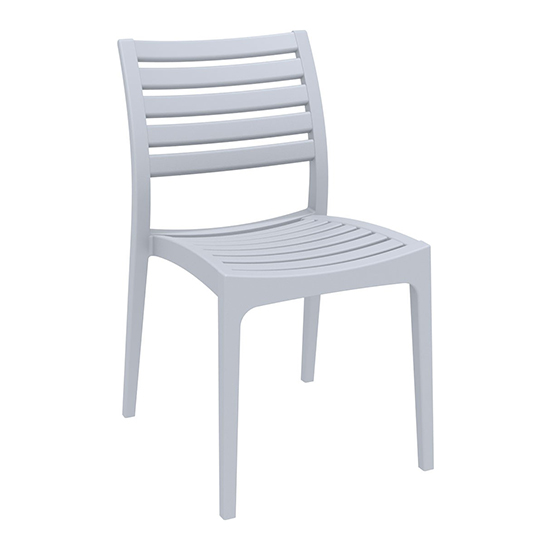 Product photograph of Albany Polypropylene And Glass Fiber Dining Chair In Silver Grey from Furniture in Fashion